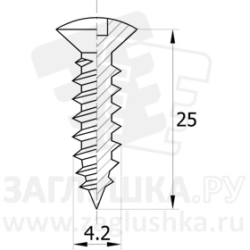 DIN7983 4.2x25 А2 Ph